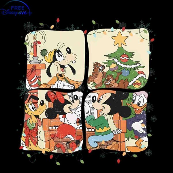 Festive Mickey Pals Christmas PNG