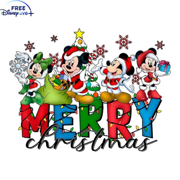 Festive Mickey Santa PNG for Christmas