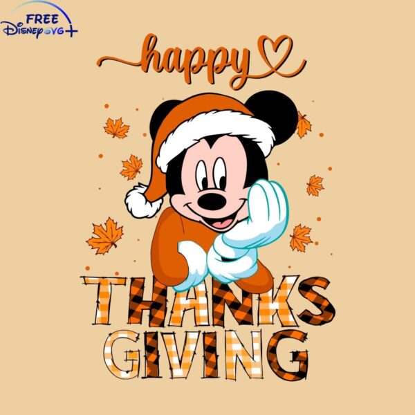 Festive Mickey Thanksgiving SVG Designs for Cricut