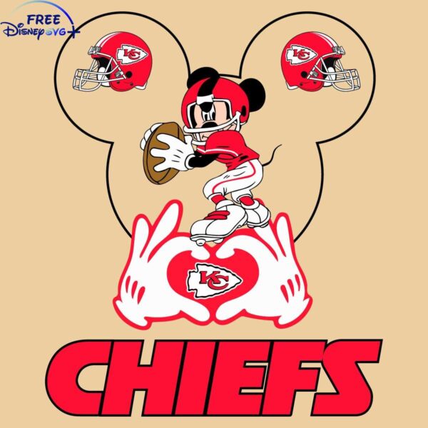 Fun Mickey Mouse Football SVG Kansas City Chiefs