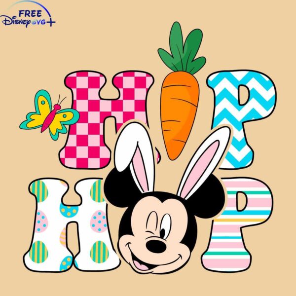 Funky Easter Mickey Bunny SVG