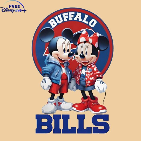 Get Buffalo Bills Mickey Minnie Mouse PNG