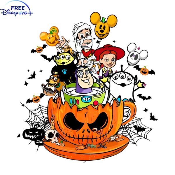 Halloween Mickey Balloon Toy Story Pumpkin SVG PNG