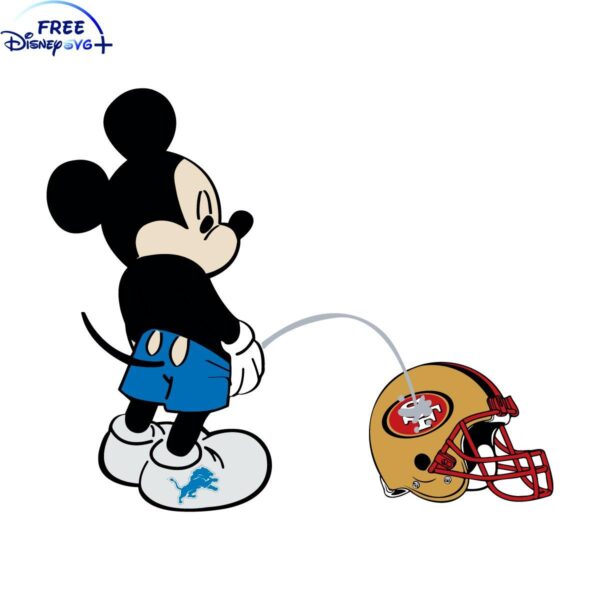 Hilarious Mickey Lions Urinate on San Francisco 49ers SVG