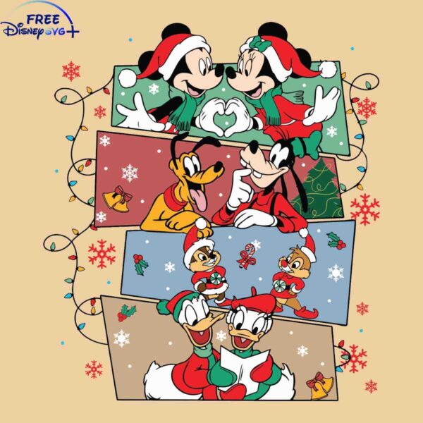 Jolly Christmas Lights with Mickey and Pals SVG