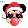 Jolly Mickey Mouse in Santa Hat SVG