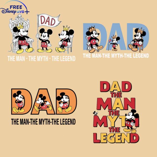 Legendary Dad Mickey Mouse SVG Bundle