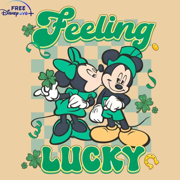 Lucky Mickey Minnie Shamrock SVG