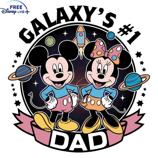 Magical Galaxy Mickey and Minnie Mouse PNG