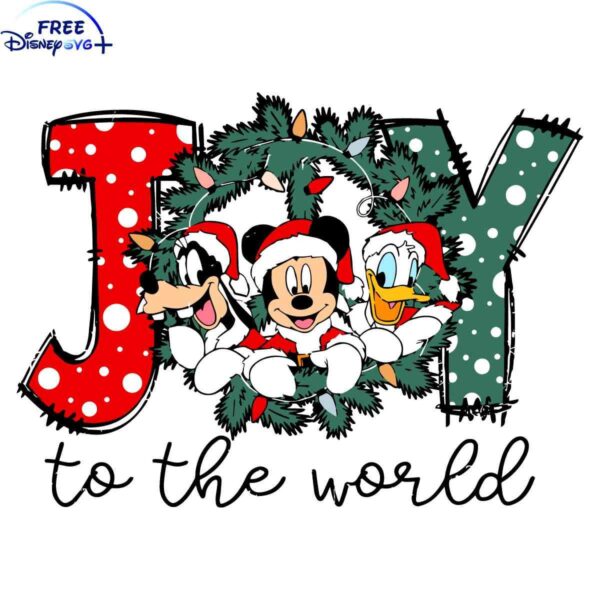 Merry Mickey SVG Graphic Joyful Santa Design