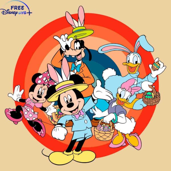 Mickey and Friends Easter Bunny SVG Fun