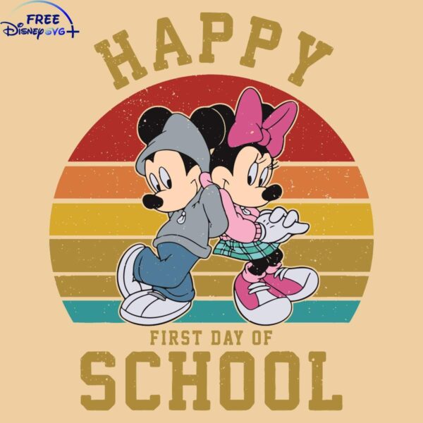 Mickey and Minnie Back to School SVGs