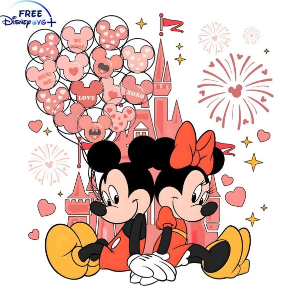 Mickey and Minnie Mouse Balloons SVG