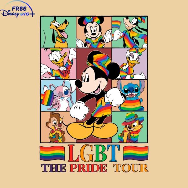 Mickey and Pals Pride Tour SVG