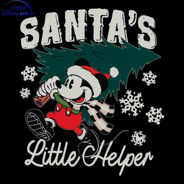 Mickey Christmas Tree SVG for Santas Little Helper