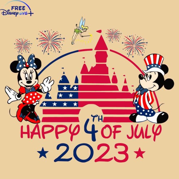 Mickey Minnie Disney 4th Of July 2023 SVG Cut File