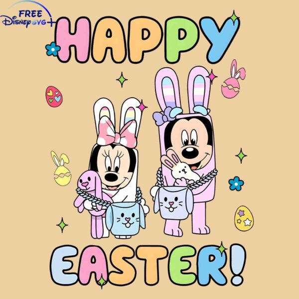 Mickey Minnie Disney Bunny SVG Easter Celebration