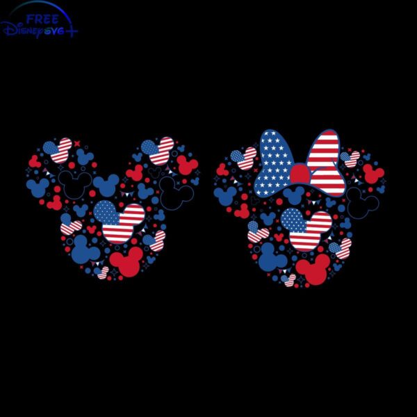 Mickey Minnie Patriotic 4th of July SVG