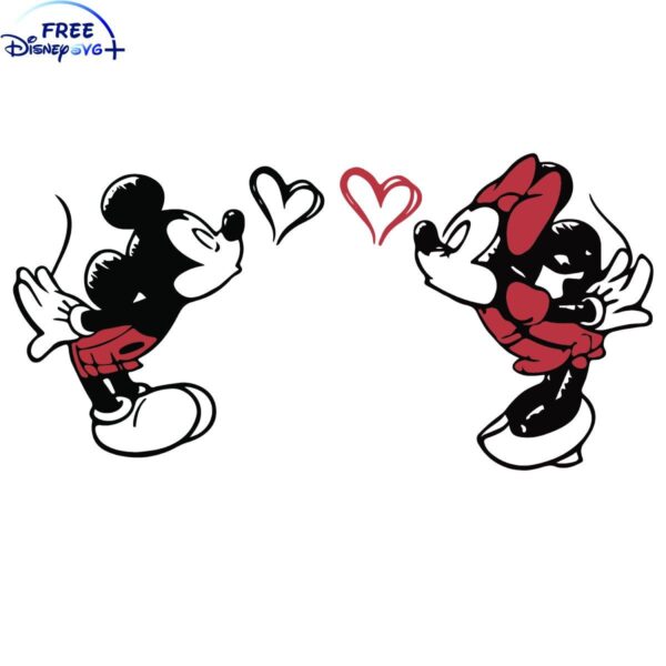 Mickey Minnie Valentine Love SVG