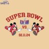 Mickey Mouse 49ers Takes on Chiefs in Super Bowl LVIII PNG