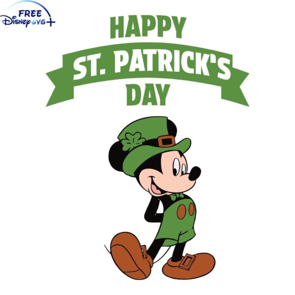 Mickey Mouse Disney St Patricks Day SVG