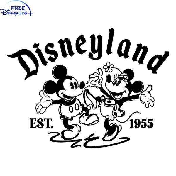 Mickey Mouse Disneyland 1955 Vintage SVG Design