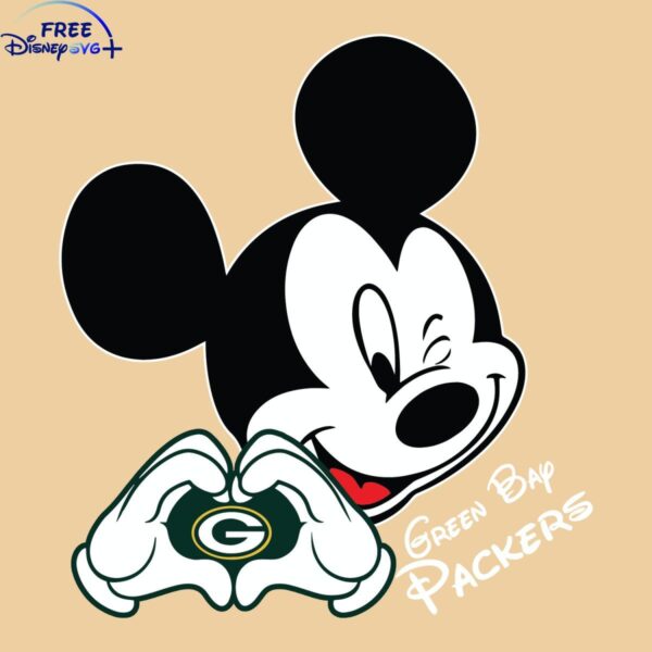 Mickey Mouse Packers Love SVG