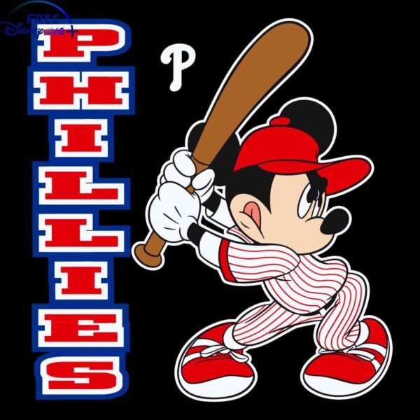 Mickey Mouse Philadelphia Phillies Baseball SVG