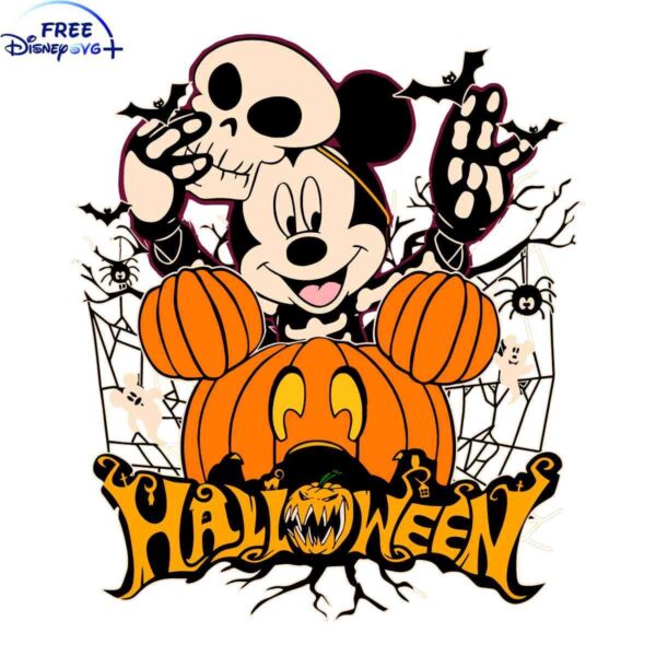 Mickey Mouse Pumpkin SVG for Halloween Treats