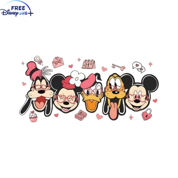 Mickey Pals Valentines Day SVG