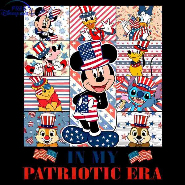 Patriotic Mickey And Friends SVG PNG