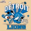 Playful Mickey Mouse Detroit Lions Football SVG