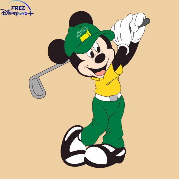 Playful Mickey Mouse Golf Masters SVG