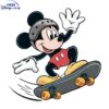 Playful Mickey Mouse Skateboarding SVG