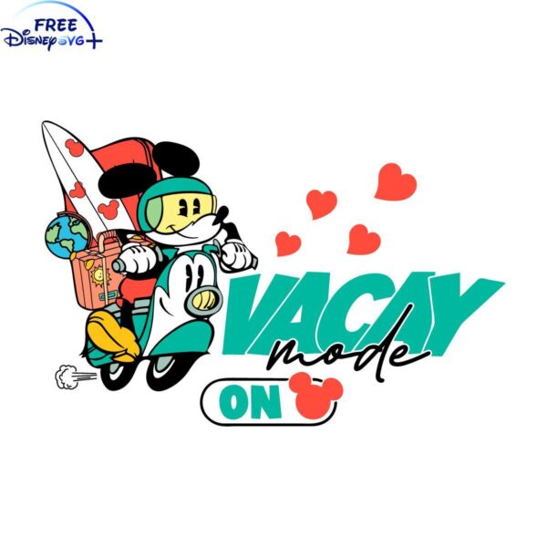 Playful Mickey Vacation Mode SVG