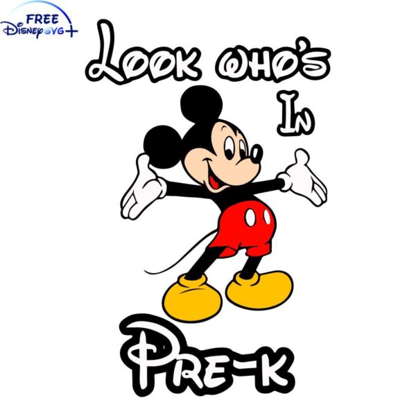 PreK Back to School Mickey Mouse SVG