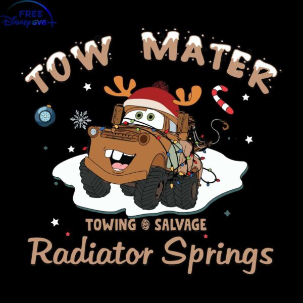 Radiator Springs Christmas SVG Disney Cars Tow Mater