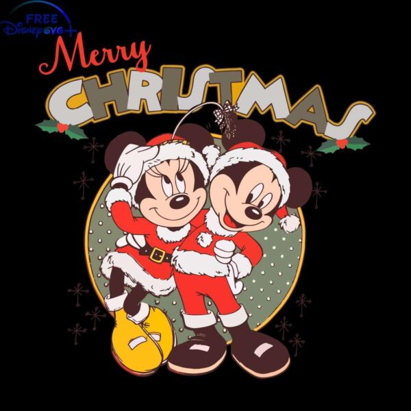 Retro Mickey Minnie Christmas SVG Design for Cricut