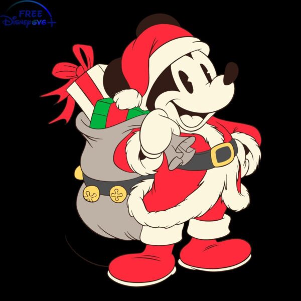 Retro Mickey Mouse Santa Disney SVG Cut File