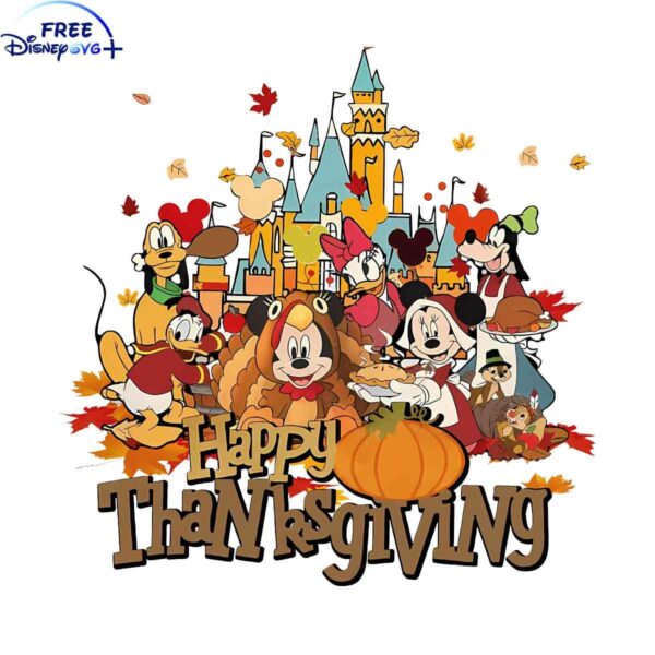 Retro Mickey Mouse Thanksgiving SVG Image