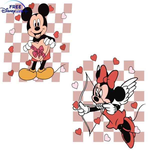 Romantic Disney Mickey and Minnie SVG