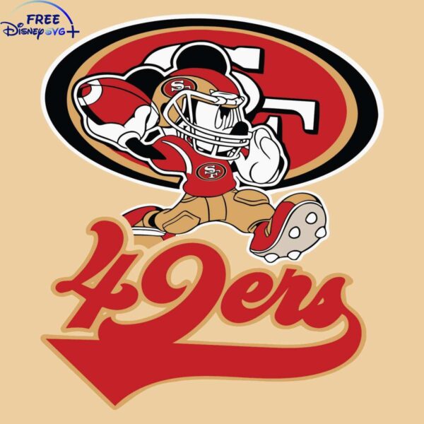 San Francisco 49ers Mickey Mouse Player SVG