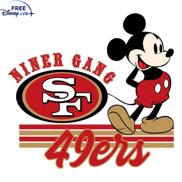 San Francisco 49ers Niner Gang Mickey Mouse SVG