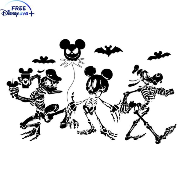 Spooky Disney Halloween SVG of Mickey and Donald for Cricut