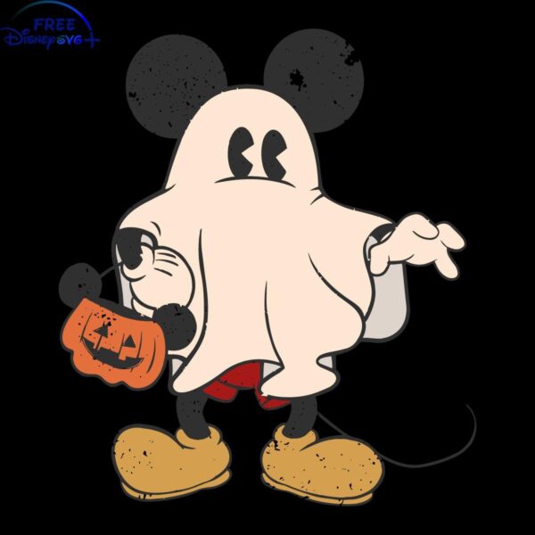 Spooky Disney Halloween SVG Vintage Mickey Ghost Pumpkin