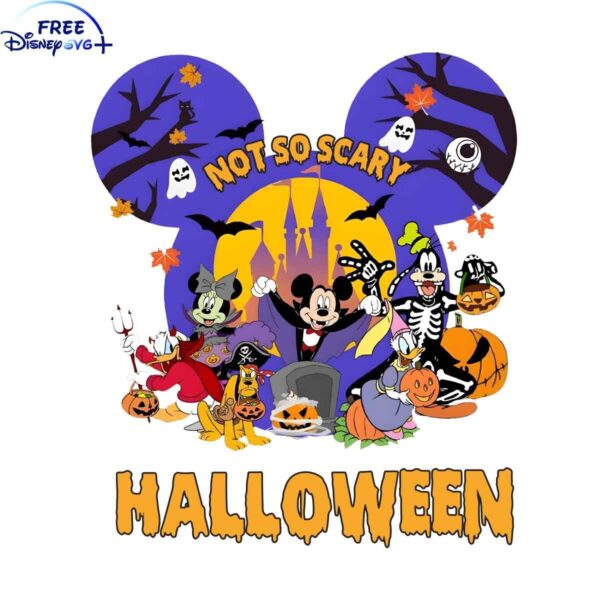 Spooky Disney Halloween SVG with Mickey and Pals PNG