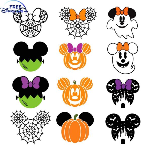 Spooky Disney Mickey Head Halloween SVG Pack