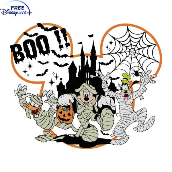 Spooky Halloween Mickey And Friends SVG