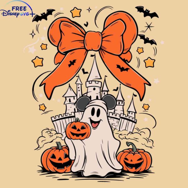 Spooky Mickey Ghost at Disneyland SVG