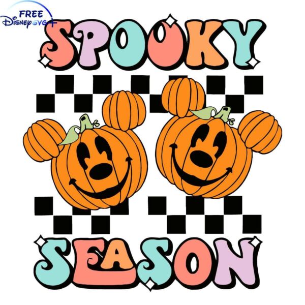 Spooky Mickey Minnie Pumpkin SVG